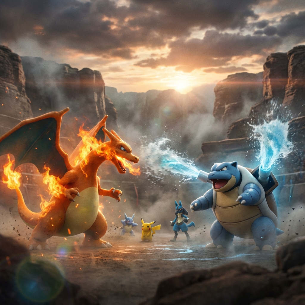 Pokemon Battle Scene