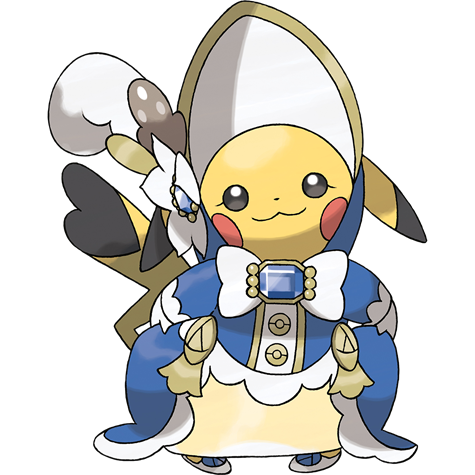 Pikachu-belle - electric type Pokémon #10081, official artwork from Pokédex