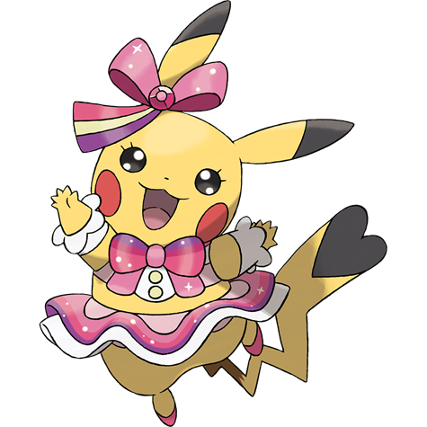 Pikachu-pop-star - electric type Pokémon #10082, official artwork from Pokédex