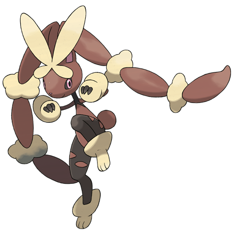 Lopunny-mega - normal/fighting type Pokémon #10088, official artwork from Pokédex