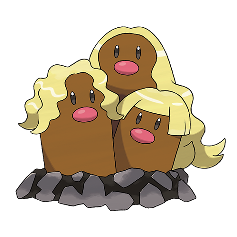 Dugtrio-alola - ground/steel type Pokémon #10106