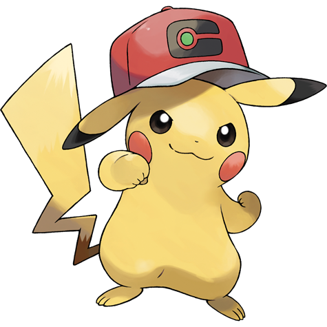 Pikachu-world-cap - electric type Pokémon #10160, official artwork from Pokédex