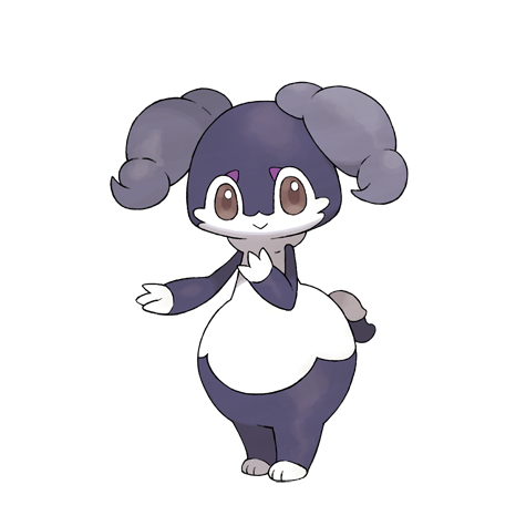 Indeedee-female - psychic/normal type Pokémon #10186, official artwork from Pokédex