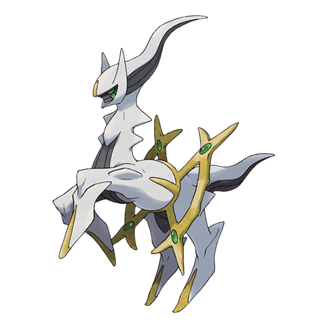 Arceus - normal type Pokémon #493, official artwork from Pokédex