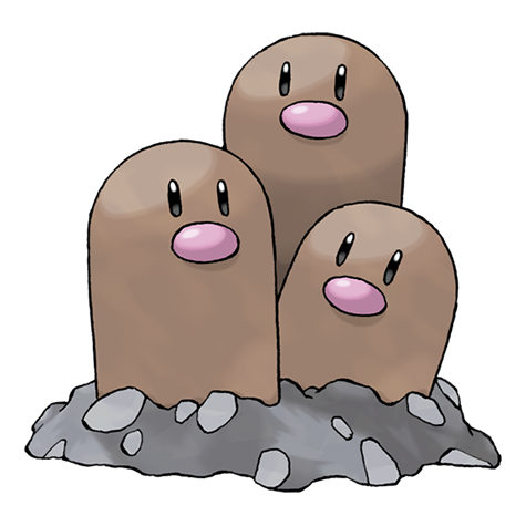 Dugtrio - ground type Pokémon #51