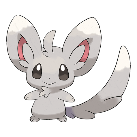 Minccino - normal type Pokémon #572, official artwork from Pokédex