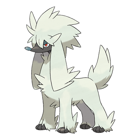 Furfrou - normal type Pokémon #676, official artwork from Pokédex