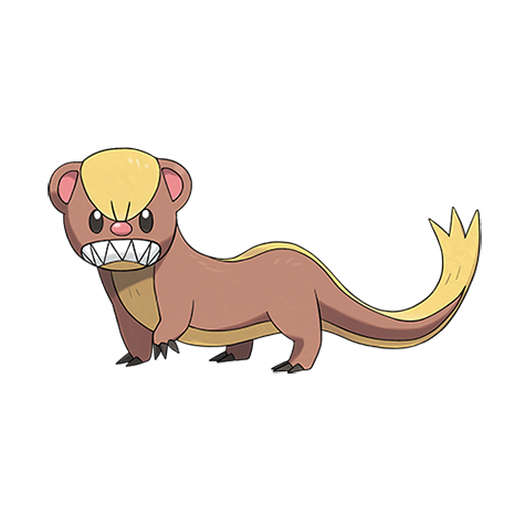 Yungoos - normal type Pokémon #734, official artwork from Pokédex