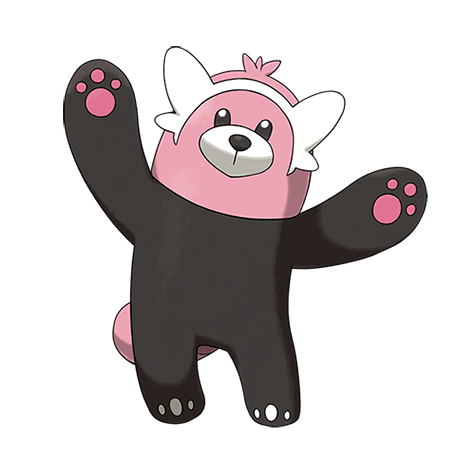 Bewear - normal/fighting type Pokémon #760, official artwork from Pokédex
