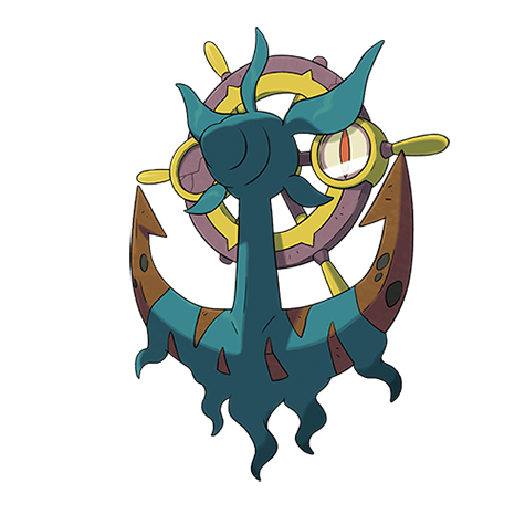 Dhelmise - ghost/grass type Pokémon #781