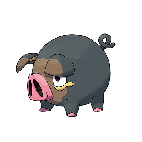 Lechonk - normal type Pokémon #915, official artwork from Pokédex